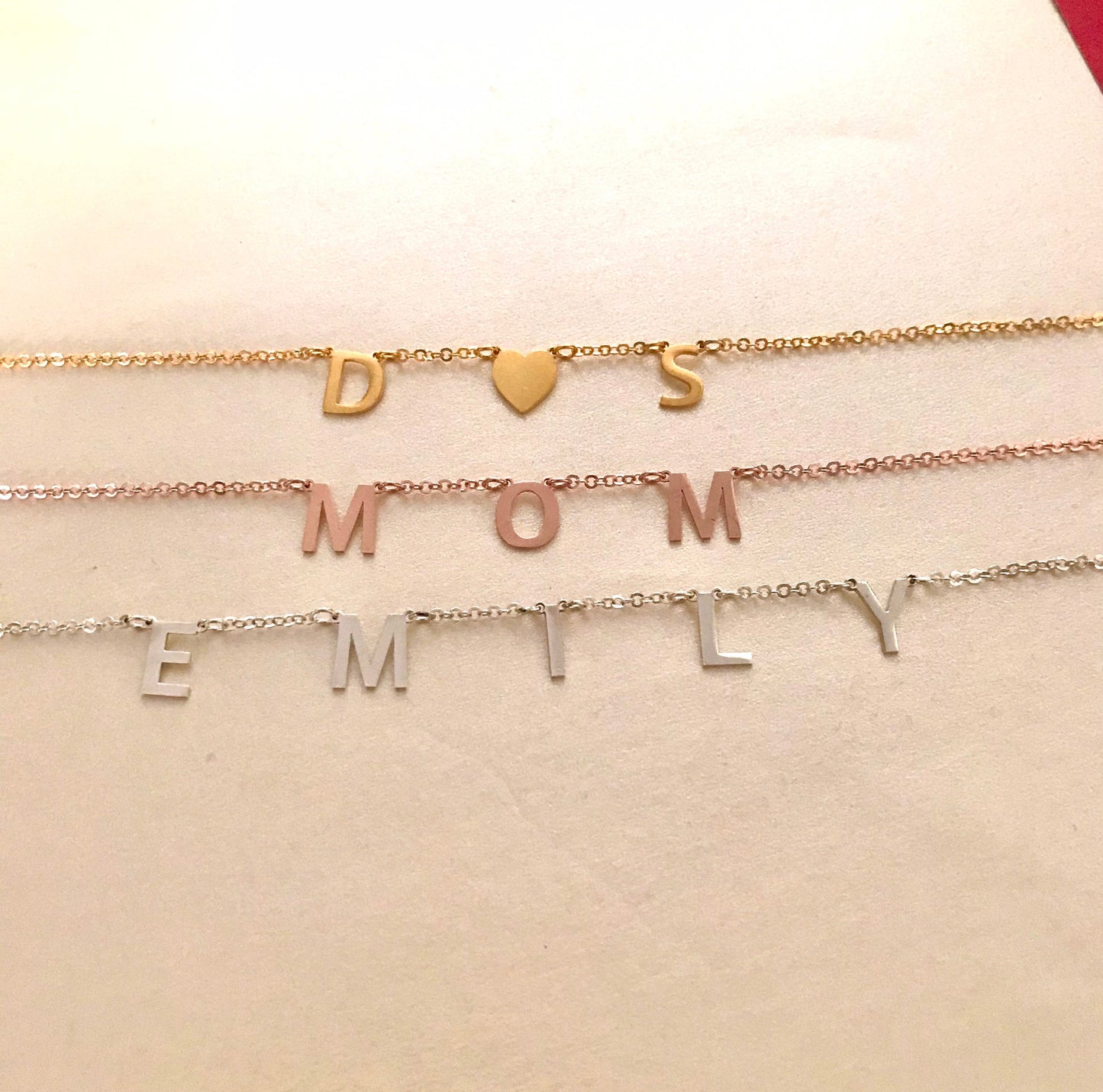 Gold Custom Letter Necklace • Initial Necklace • Custom Necklace • Gifts For Mom • Moms Gift • Christmas Gift • Personalized Letter Necklace