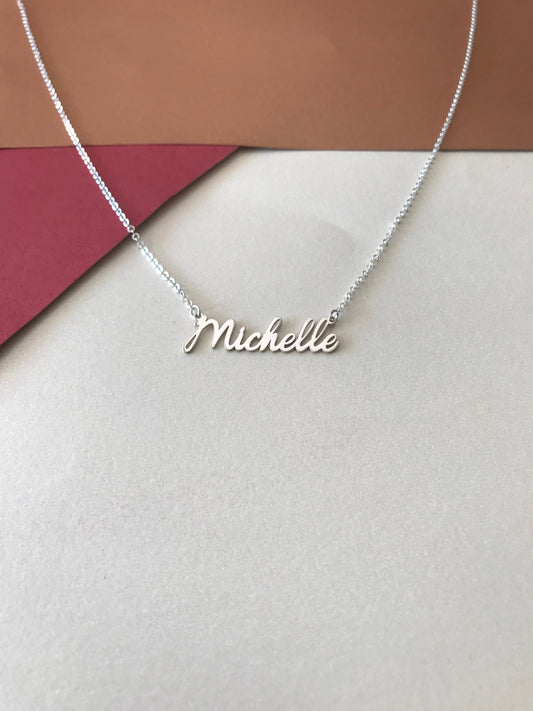 14K Gold Name Necklace Personalized My Name Necklace Engraved Name Necklace Name Necklace for Women in Golden Silver Angela custom necklace
