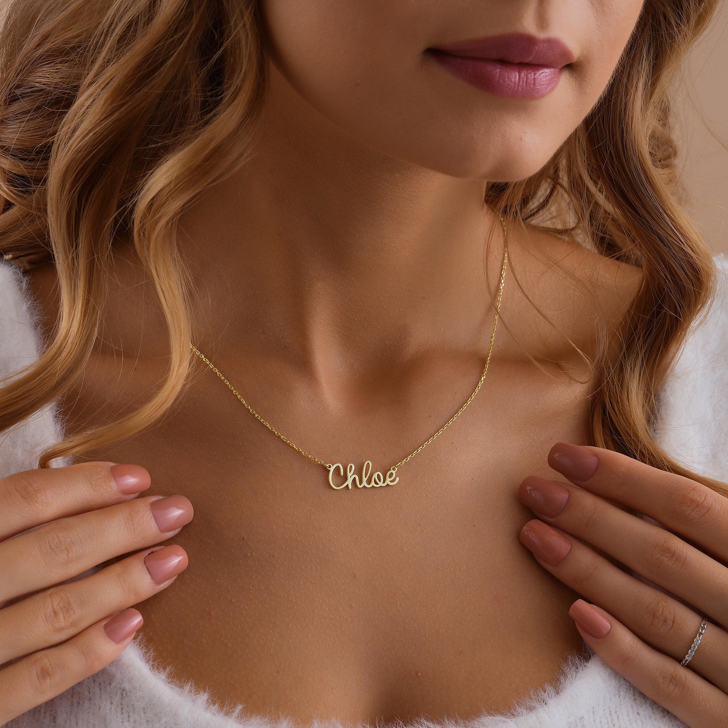 14K Gold Name Necklace,Personalized Name Pendant Necklace,Custom Name Necklace,Minimalist Name Jewelry for Women,Gift for Her,Christmas Gift
