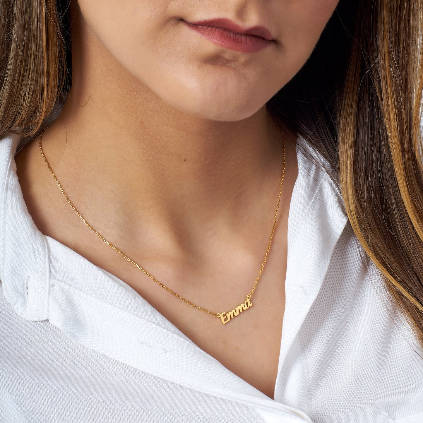14k Gold Child Name Necklace-Personalized Necklace in Sterling Silver,Gold and Rose Gold-Baby Necklace-Kids Necklace