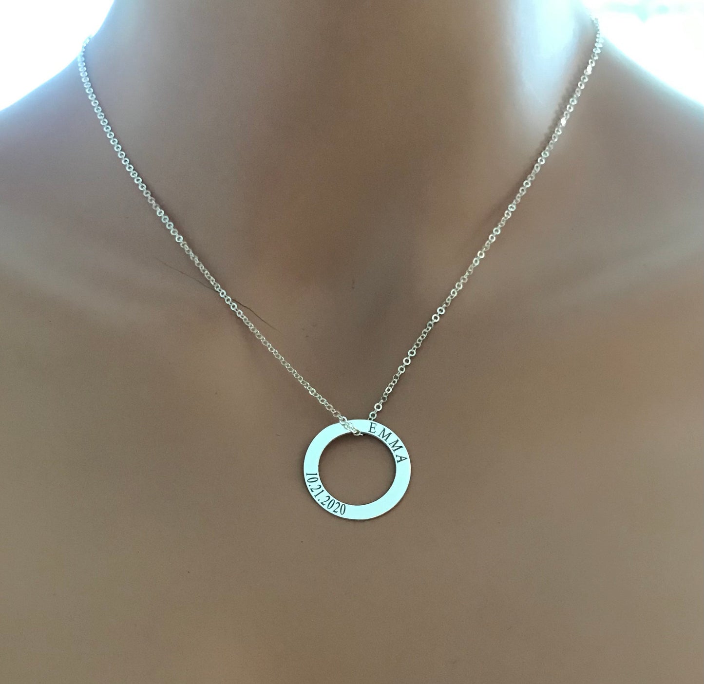 Personalized Necklace - Personalized jewelry - Name necklace -  circle necklace - Christmas gift - Personalized Jewelry - Perfect Gift