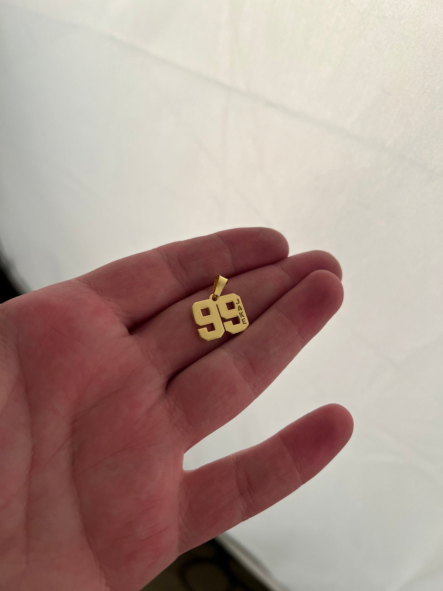 Gold Number Necklace ,Necklace For Boys Sports Fan, Baseball Pendant, Initial Necklace, Personalized Number Necklace, Silver Number Necklace
