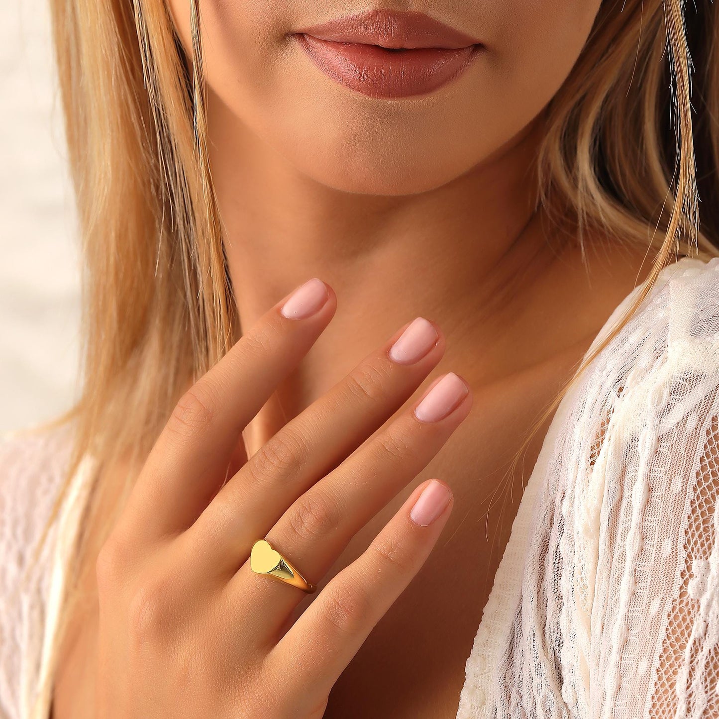 14K Gold Initial Signet Ring, Personalized Old English Gold Signet Ring, Gift for Women, Bridesmaid Gift, Gift For Her,Silver and Rose Gold