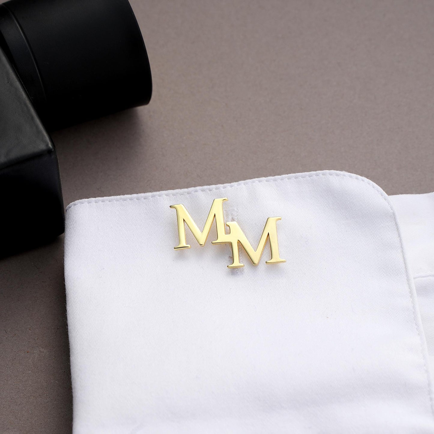 14K Gold Custom Groomsmen Gifts, Groomsmen Proposal,Gold Plated Initial Cufflinks,Wedding Gift, Cufflinks for Groom,Father,Best Man Proposal
