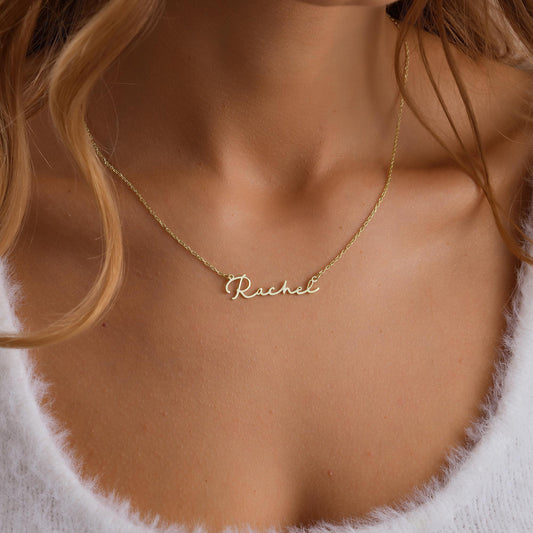 14K Gold Name Necklace ,Personalized Name Necklace,Christmas Gift ,Gift for Mom,Personalized Gift ,Birthday Gift for Her,Custom Name Jewelry