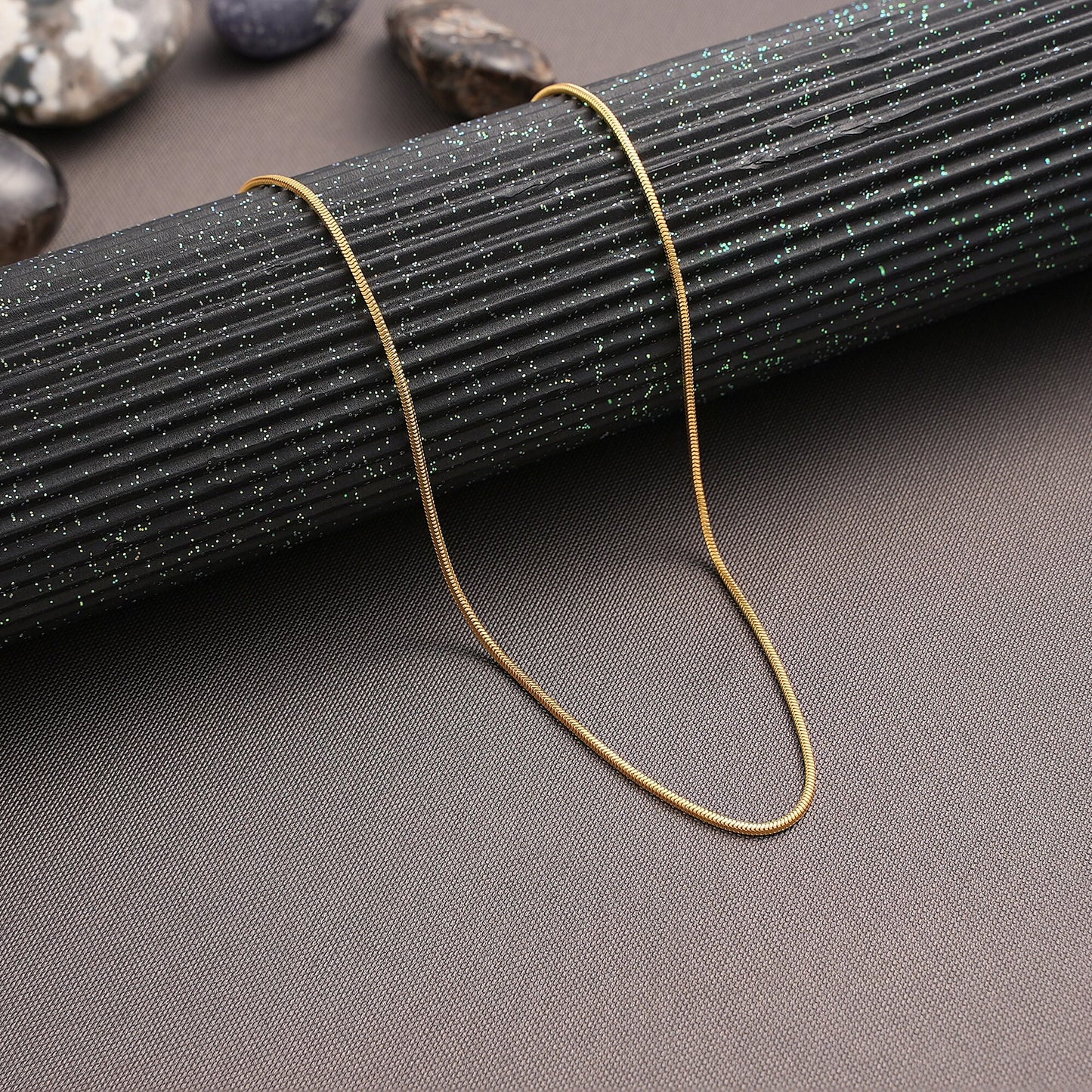 14K Gold Snake Chain Necklace , Everyday Necklace for Women, Gold Herringbone Chain , Choker Herringbone Necklace , Herringbone Necklace