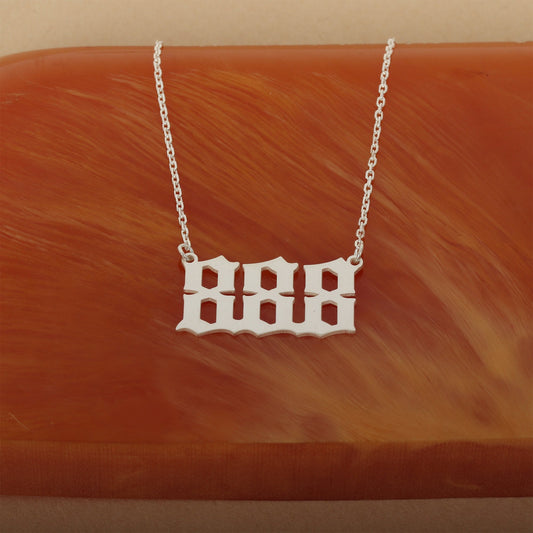 Angel Number Necklace, Personalized Gifts, 925 Sterling Silver Necklace, 222, 444, 888, 777, 999, 111, 333, 555, 666, Devil Necklaces