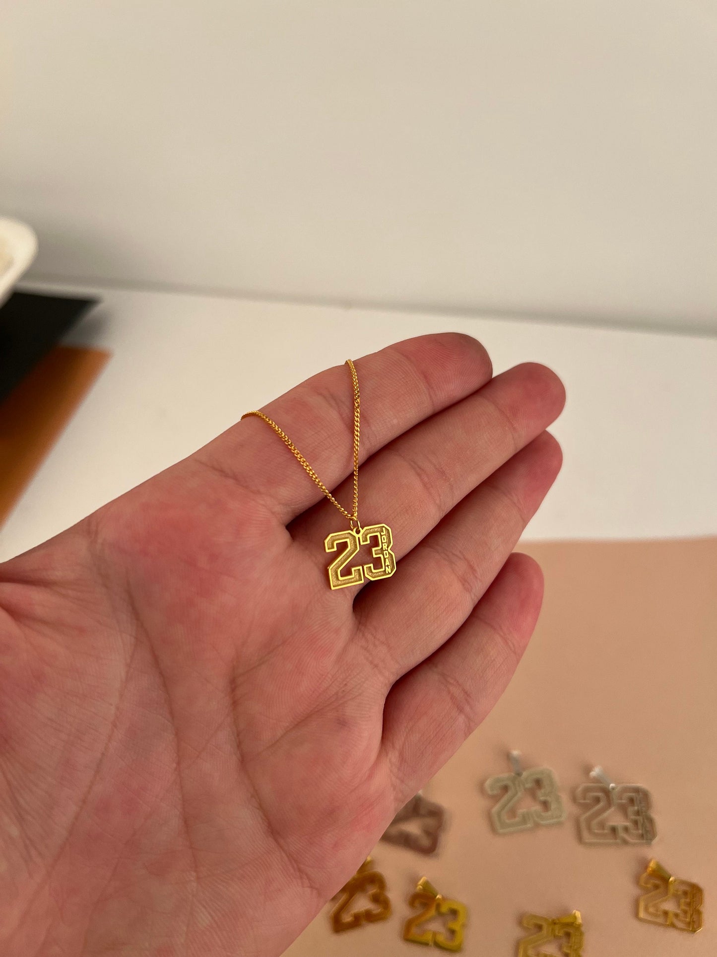 Sport Number Necklace, Gold Number Necklace, Year Necklace, Custom Lucky Pendant Customize Necklace With Number, Sport Lover Gifts For Men