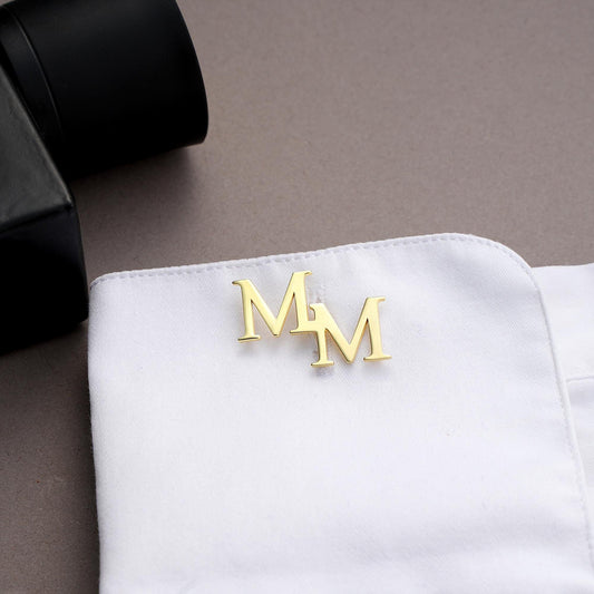 14K Gold Custom Groomsmen Cufflinks,Initial Cuff Links,Personalized Name Cufflinks,Groomsmen Proposal,Groomsmen Gifts,Wedding Cufflinks