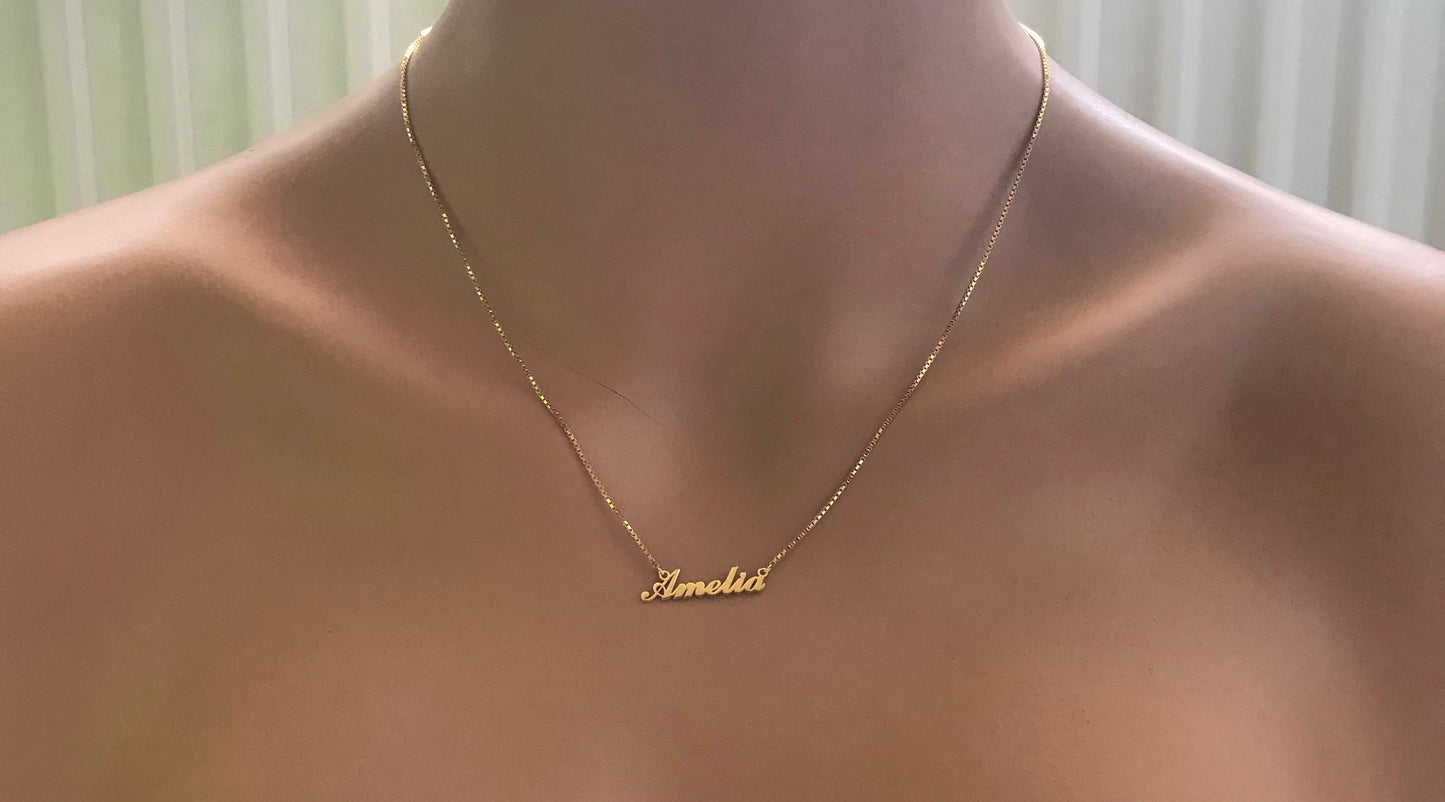 Tiny Gold Name Necklace,Name necklace, Custom Name Necklace,Personalized Name Necklace,personalized jewelry,personalized necklace