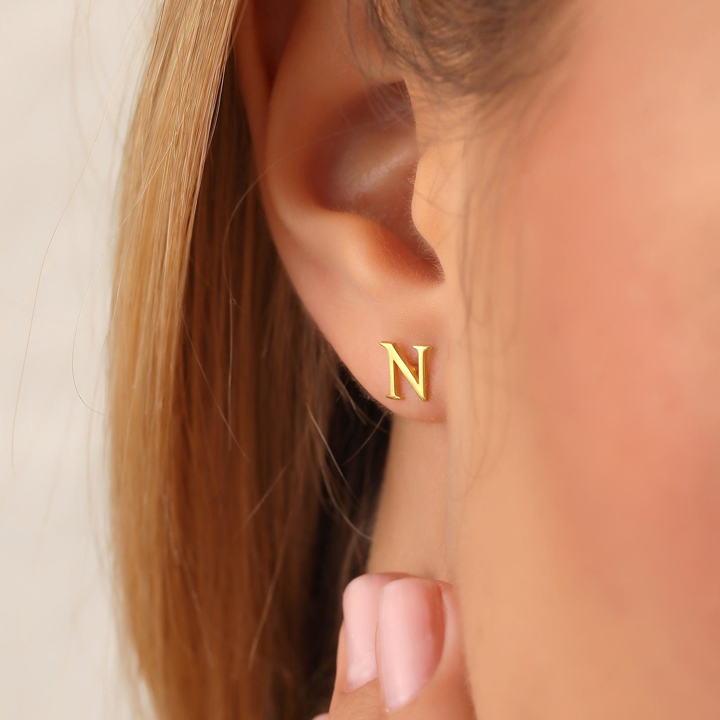 14K Gold Intertwined Initial Earrings • Stud Earrings • Interlock Earrings • Personalized Monogram Initials Earrings • Custom Jewelry