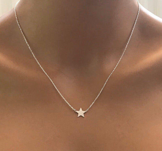Star necklace-Gold Star Necklace-Star Necklace Silver-Star Necklace Dainty-Valentines day gift-Gold Star Necklace-Dinty Star Necklace-Gift