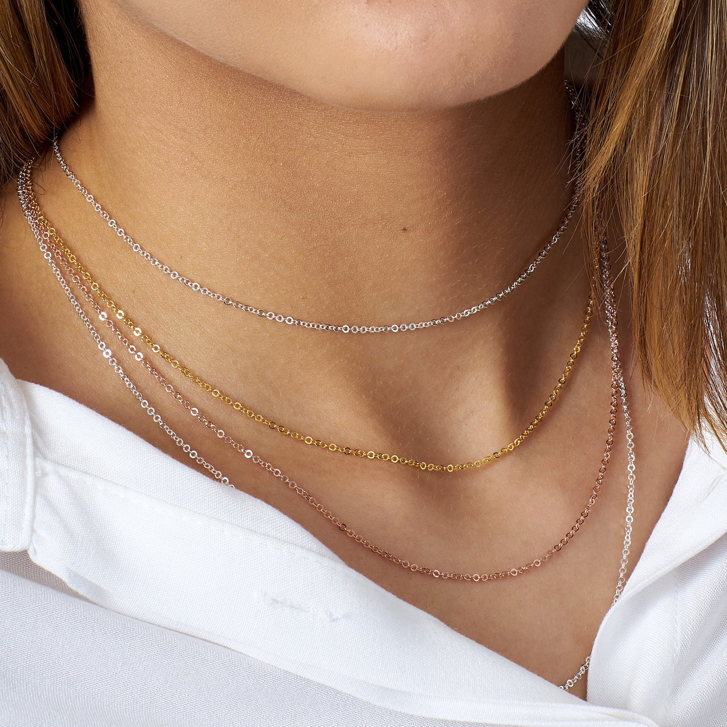 925K Sterling Silver Rolo chain, Dainty Chain