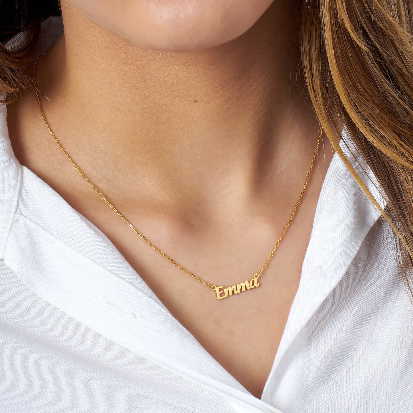 14k Gold Child Name Necklace-Personalized Necklace in Sterling Silver,Gold and Rose Gold-Baby Necklace-Kids Necklace
