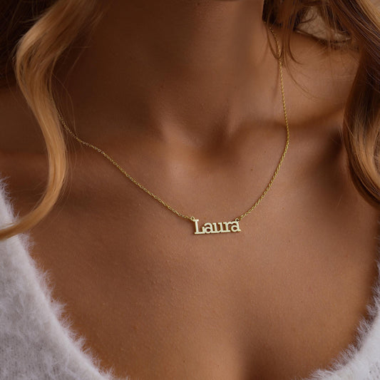 14K Gold Name Necklace ,Gold Filled Name Necklace, Personalized Name Necklace, Perfect Gift For Her , Christmas Gift, Gift for Mom,Best Gift