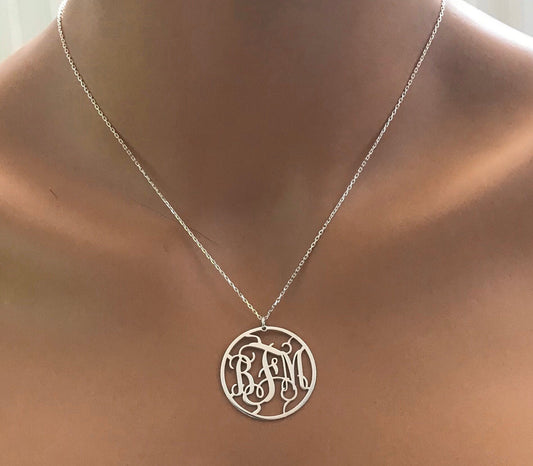 Monogram Necklace • Dainty Necklace • Personalized Gift • Bridesmaids Gifts • Name Jewelry • Custom Necklace • Gift For Mom • Christmas Gift