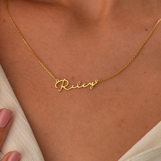 14K Gold Name Necklace , Custom Name Necklace, Personalised Name Necklace, Birthday Gift for Her, Mother's Day Gift, Gift for Mom