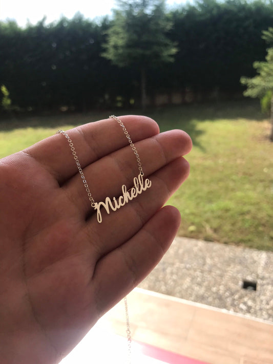 Name necklace • Gold Necklace • Mini Necklace • Bridesmaid Gift • Personalized Gifts • Tiny Name Necklace • Gift For Mom • Gift For Women