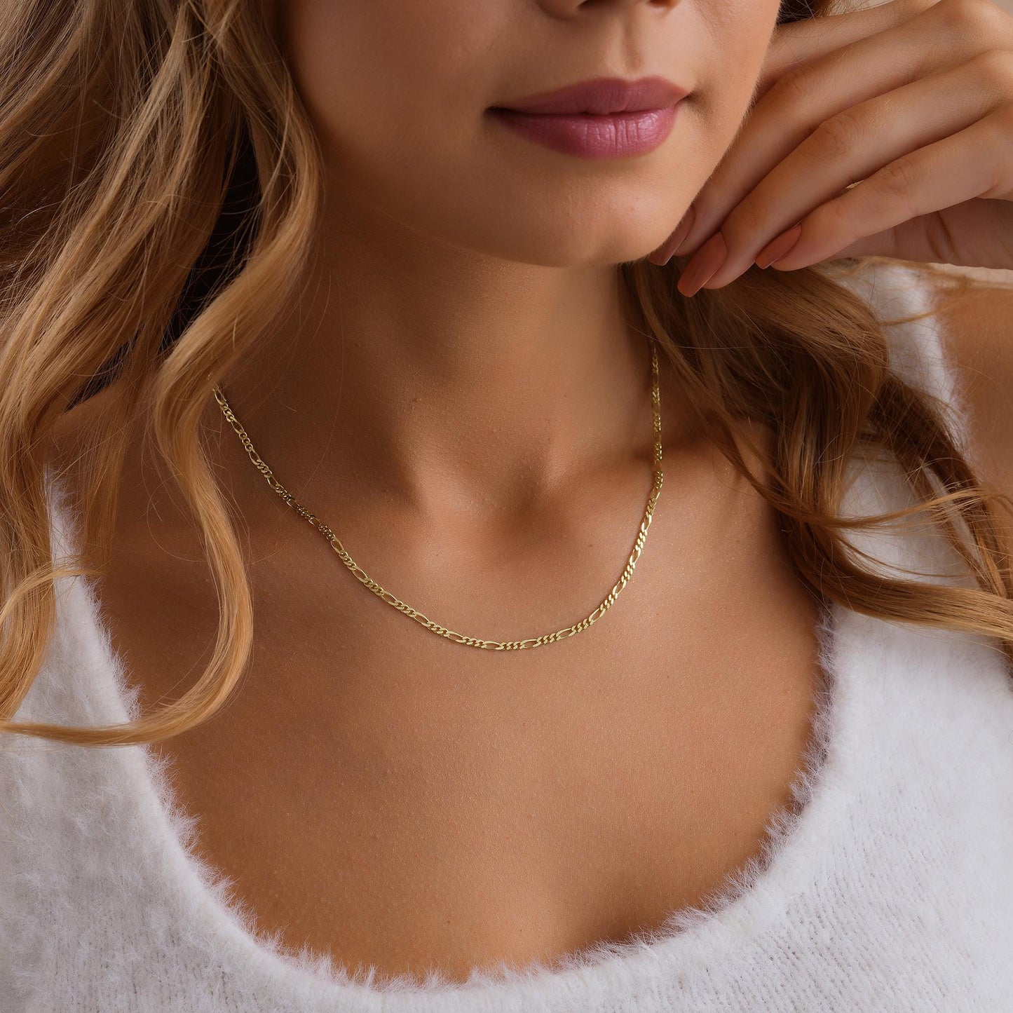 14K Gold Figaro Chain, Link Chain, Dainty Chain Necklace, Gold Filled Chain, 14k Gold Necklace