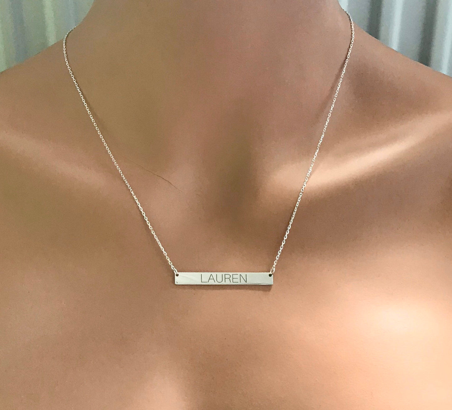 Custom Bar Necklace • Personalized Necklace • Valentine’s Gift • Best Friend Necklace • Anniversary Necklace • Personalized Gift