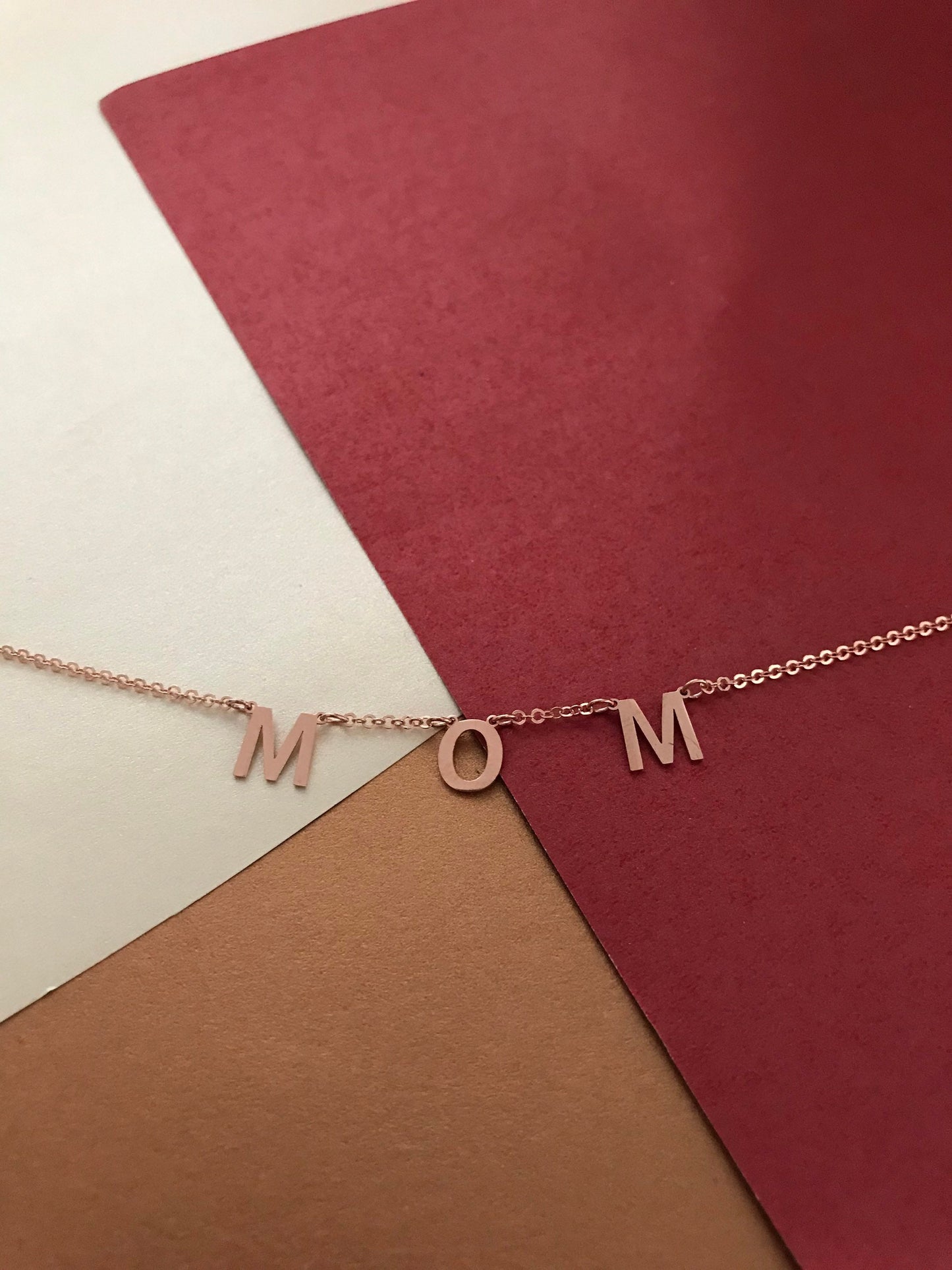 Gold Custom Letter Necklace • Initial Necklace • Custom Necklace • Gifts For Mom • Moms Gift • Christmas Gift • Personalized Letter Necklace
