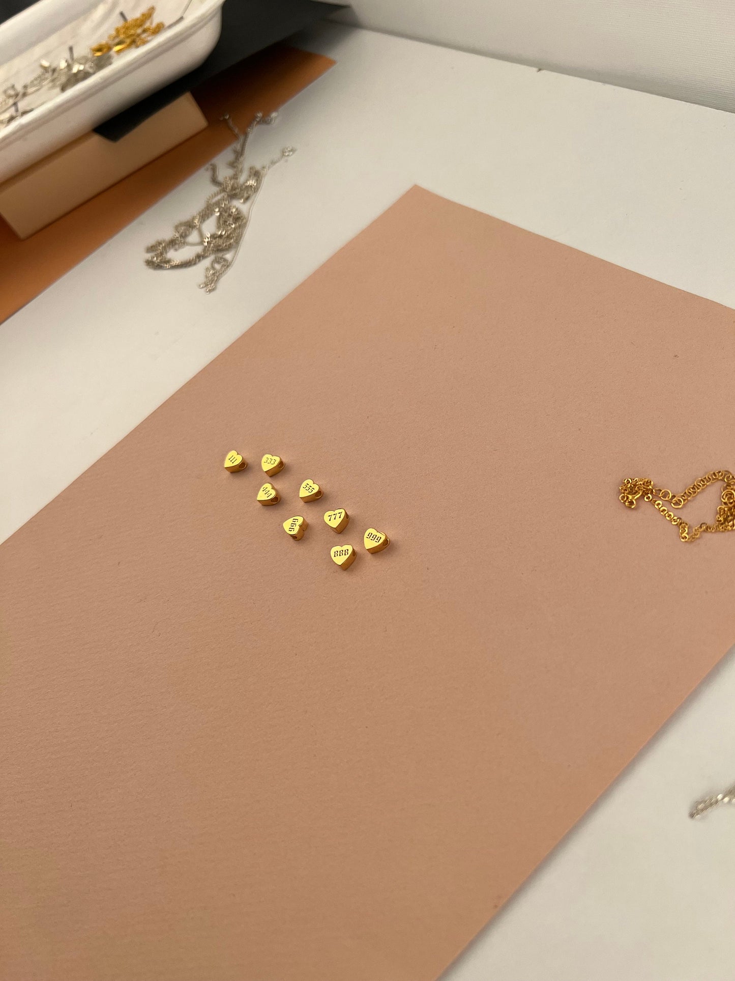 Tiny Heart Necklace , Number necklace Heart Gifts, Angel number Heart Necklace, Lucky Number Pendant, Silver and Gold Number Heart necklace