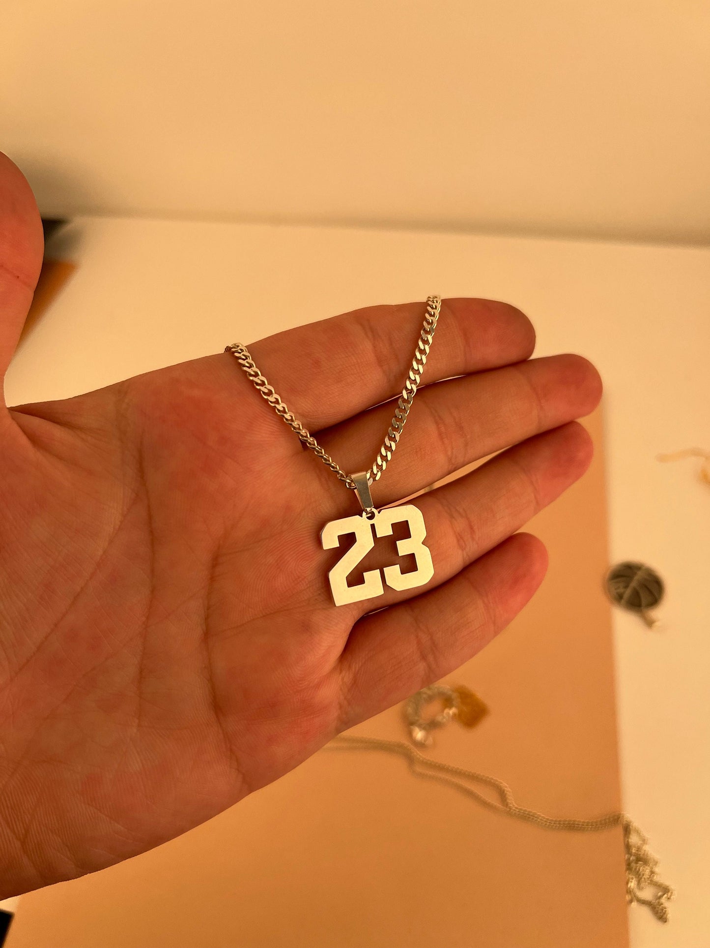 Sport Number Necklace, Gold Number Necklace, Year Necklace, Custom Lucky Pendant Customize Necklace With Number, Sport Lover Gifts For Men