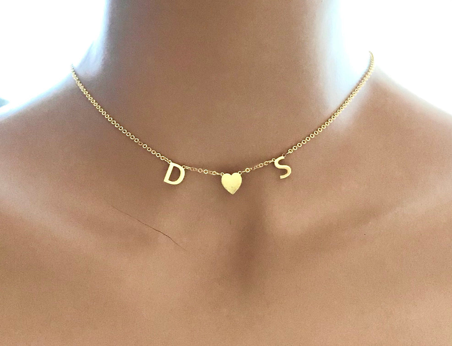 Gold Custom Letter Necklace - Silver Initial Necklace - Personalized Letter Necklace - Mother’s Day Gift - Bridesmaid Gift - Mom Gift
